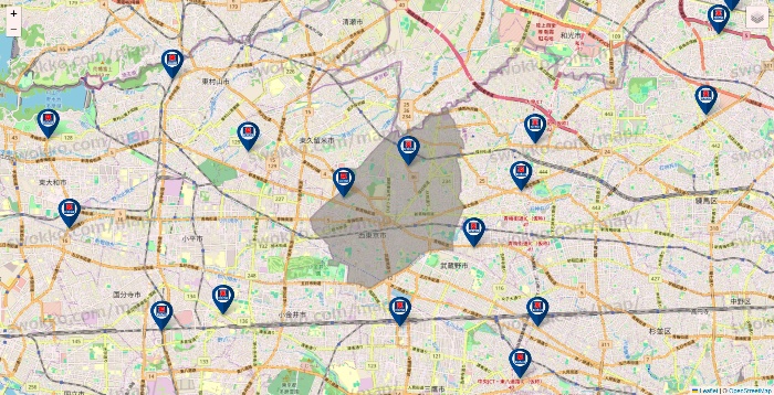 東京都のクリエイトSDの店舗地図