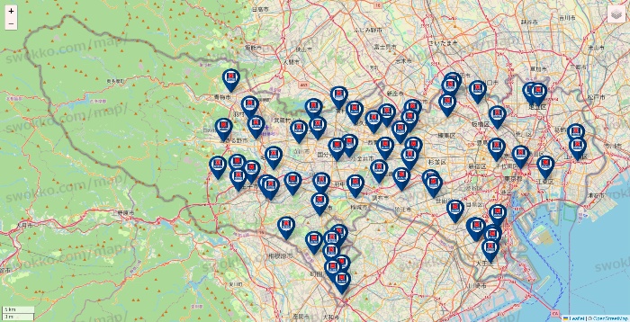 東京都のクリエイトSDの店舗地図
