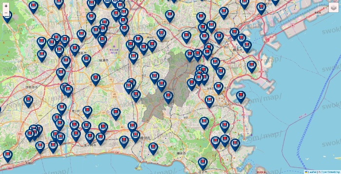 神奈川県のクリエイトSDの店舗地図