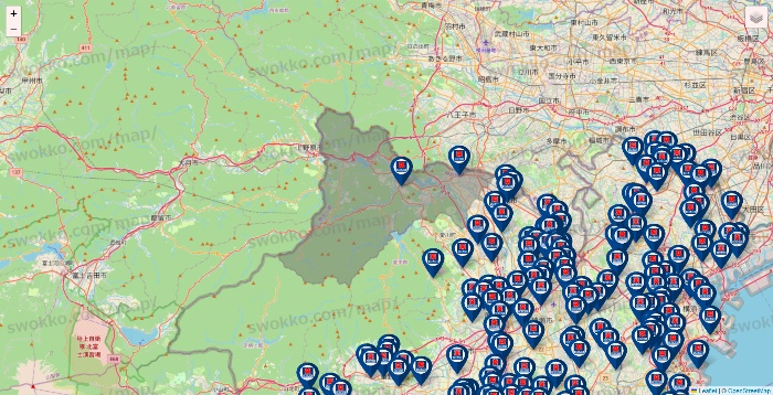 神奈川県のクリエイトSDの店舗地図