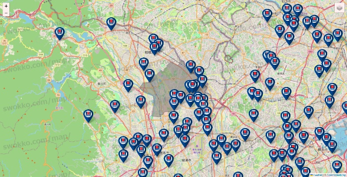 神奈川県のクリエイトSDの店舗地図