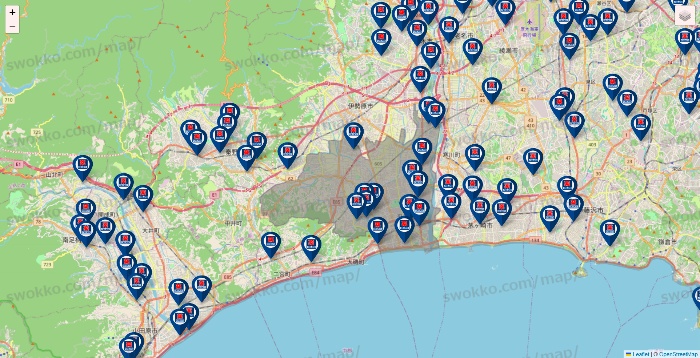 神奈川県のクリエイトSDの店舗地図