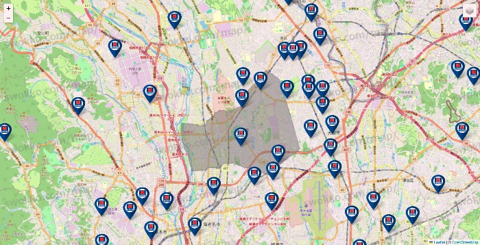 神奈川県のクリエイトSDの店舗地図