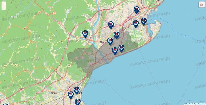 静岡県のクリエイトSDの店舗地図