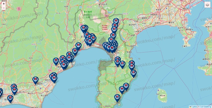 静岡県のクリエイトSDの店舗地図
