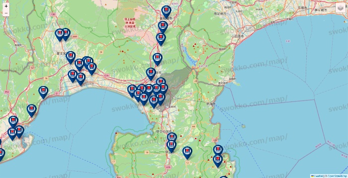 静岡県のクリエイトSDの店舗地図