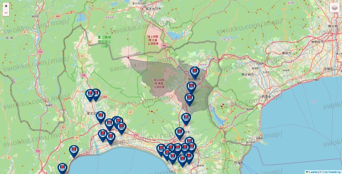 静岡県のクリエイトSDの店舗地図