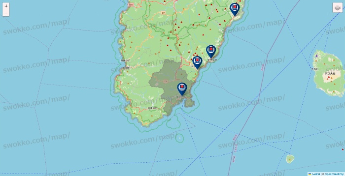 静岡県のクリエイトSDの店舗地図