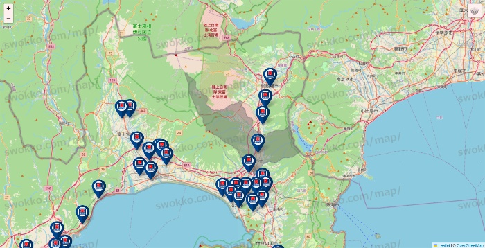 静岡県のクリエイトSDの店舗地図