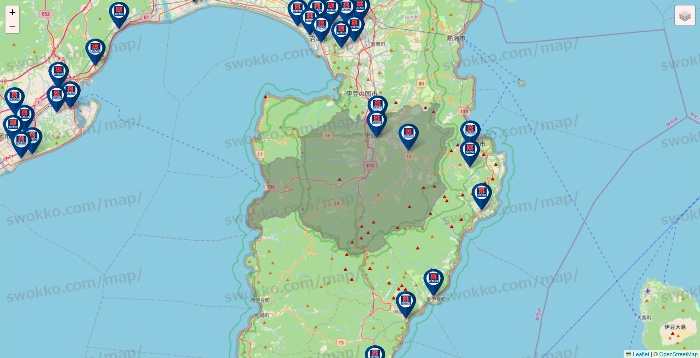 静岡県のクリエイトSDの店舗地図