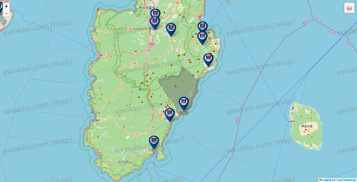 静岡県のクリエイトSDの店舗地図
