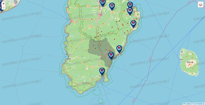 静岡県のクリエイトSDの店舗地図