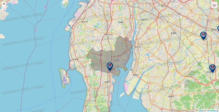 愛知県のクリエイトSDの店舗地図