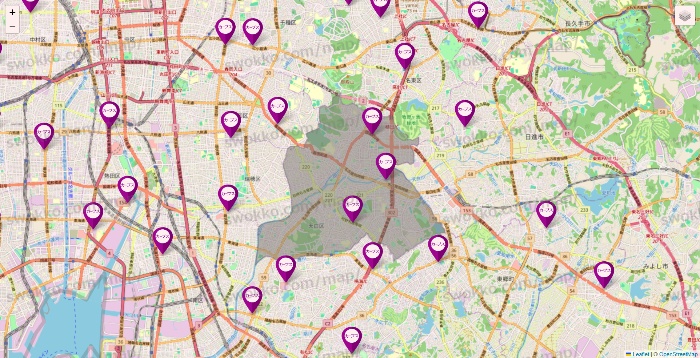 愛知県のカーブスの店舗地図
