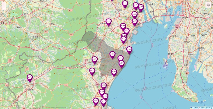 三重県のカーブスの店舗地図
