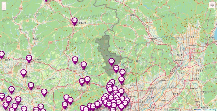 兵庫県のカーブスの店舗地図