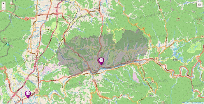 奈良県のカーブスの店舗地図