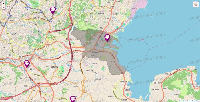 沖縄県のカーブスの店舗地図