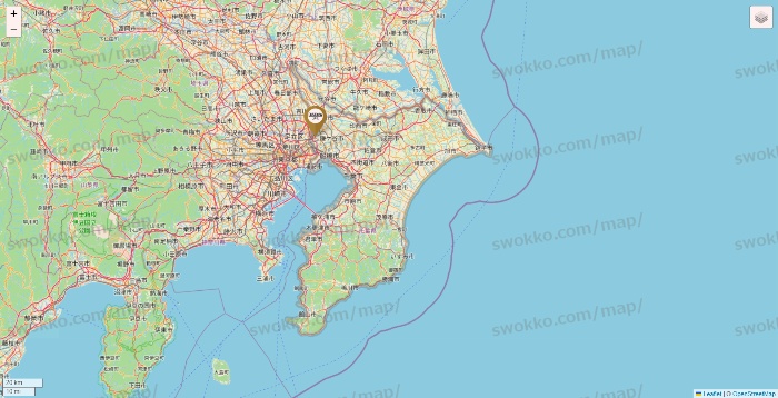 千葉県のカスタマカフェ・グランカスタマの店舗地図