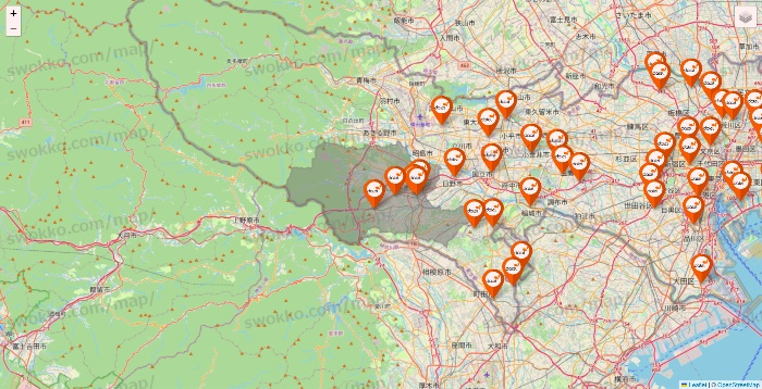 東京都のダイエーの店舗地図