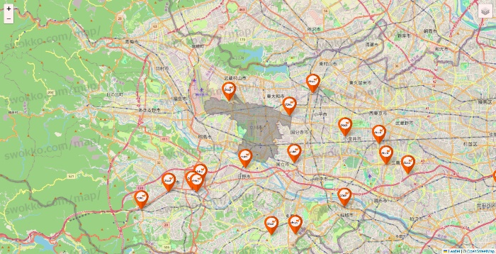 東京都のダイエーの店舗地図