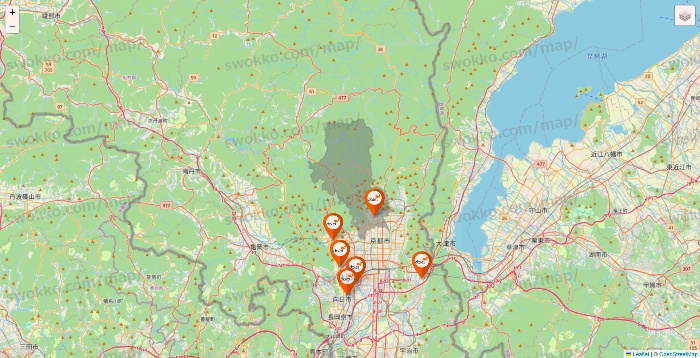 京都府のダイエーの店舗地図