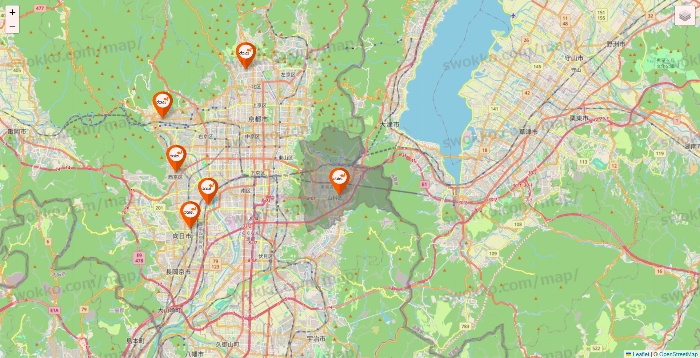 京都府のダイエーの店舗地図