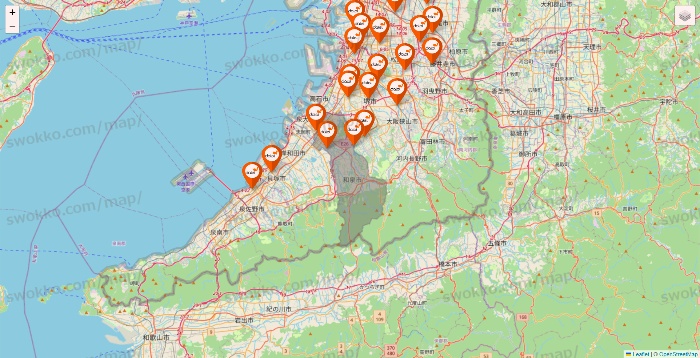 大阪府のダイエーの店舗地図