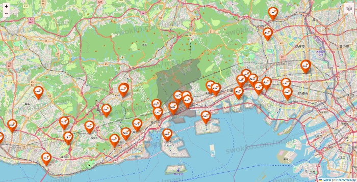 兵庫県のダイエーの店舗地図