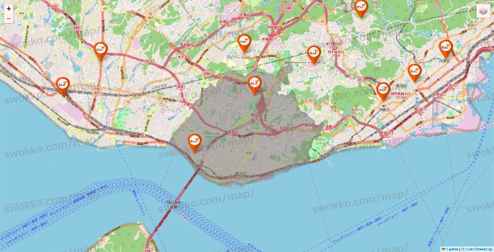 兵庫県のダイエーの店舗地図