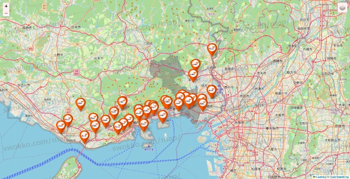 兵庫県のダイエーの店舗地図