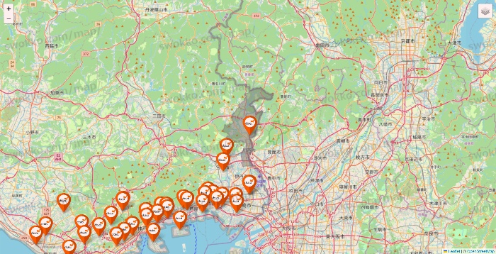 兵庫県のダイエーの店舗地図