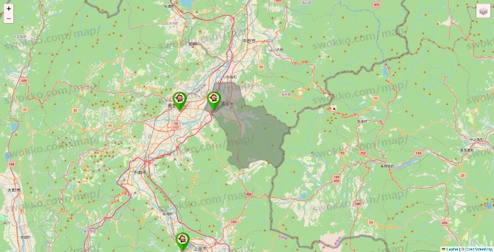 長野県の大黒天系（ラ・ムー、ディオ、バリュー100、ザ・大黒天）の店舗地図