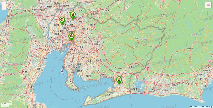 愛知県の大黒天系（ラ・ムー、ディオ、バリュー100、ザ・大黒天）の店舗地図