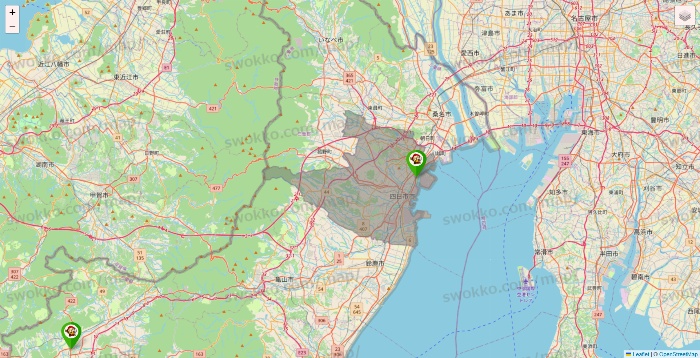 三重県の大黒天系（ラ・ムー、ディオ、バリュー100、ザ・大黒天）の店舗地図