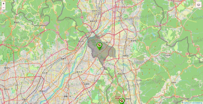 京都府の大黒天系（ラ・ムー、ディオ、バリュー100、ザ・大黒天）の店舗地図