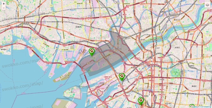 大阪府の大黒天系（ラ・ムー、ディオ、バリュー100、ザ・大黒天）の店舗地図