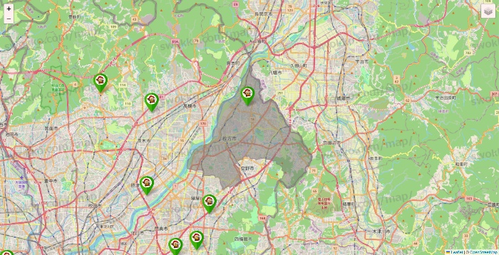 大阪府の大黒天系（ラ・ムー、ディオ、バリュー100、ザ・大黒天）の店舗地図