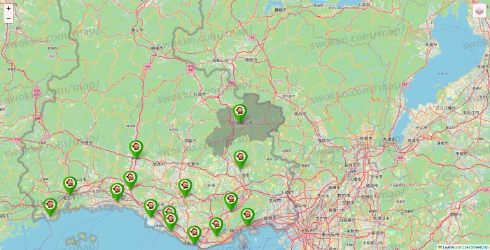 兵庫県の大黒天系（ラ・ムー、ディオ、バリュー100、ザ・大黒天）の店舗地図