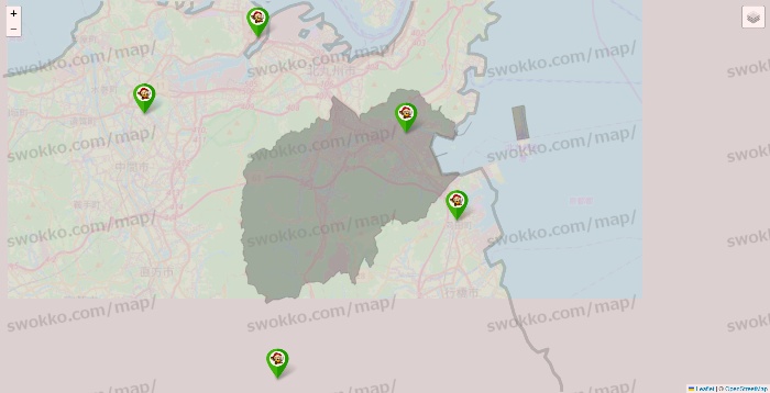 福岡県の大黒天系（ラ・ムー、ディオ、バリュー100、ザ・大黒天）の店舗地図