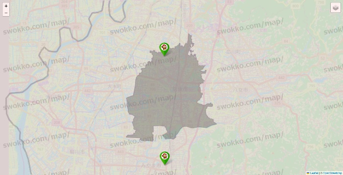 福岡県の大黒天系（ラ・ムー、ディオ、バリュー100、ザ・大黒天）の店舗地図