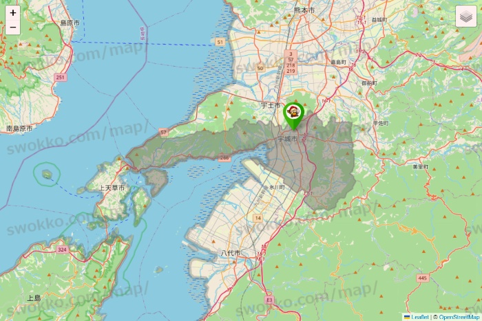 熊本県の大黒天系（ラ・ムー、ディオ、バリュー100、ザ・大黒天）の店舗地図