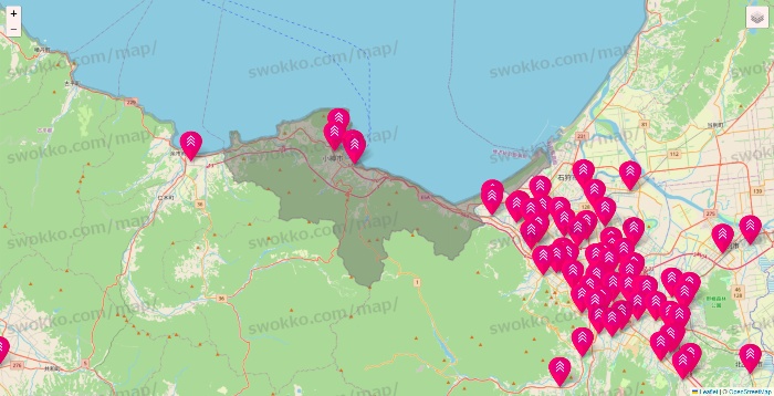 北海道のダイソー（DASIO）の店舗地図
