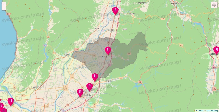 北海道のダイソー（DASIO）の店舗地図