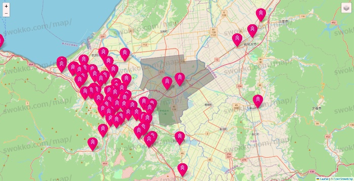 北海道のダイソー（DASIO）の店舗地図