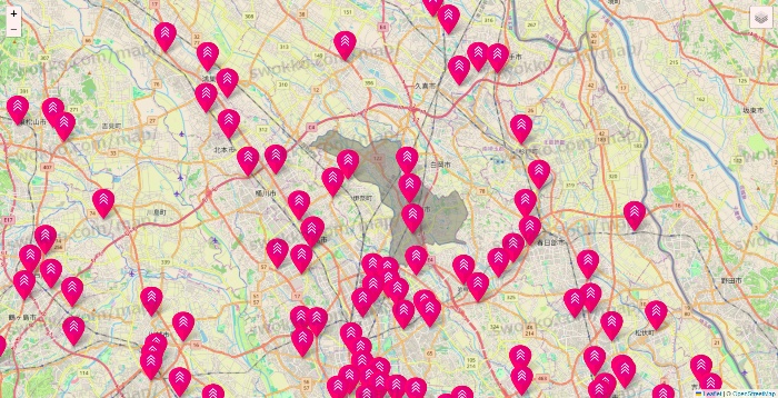 埼玉県のダイソー（DASIO）の店舗地図