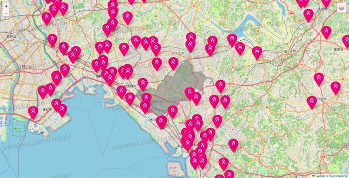 千葉県のダイソー（DASIO）の店舗地図