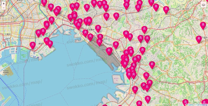 千葉県のダイソー（DASIO）の店舗地図