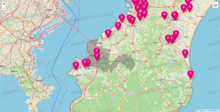 千葉県のダイソー（DASIO）の店舗地図