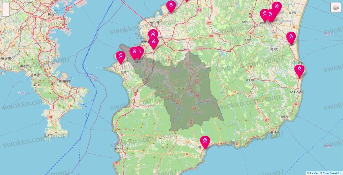 千葉県のダイソー（DASIO）の店舗地図